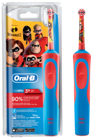 Электрическая зубная щетка детская Braun Oral-B Stages Power D12.513K Суперсімейка