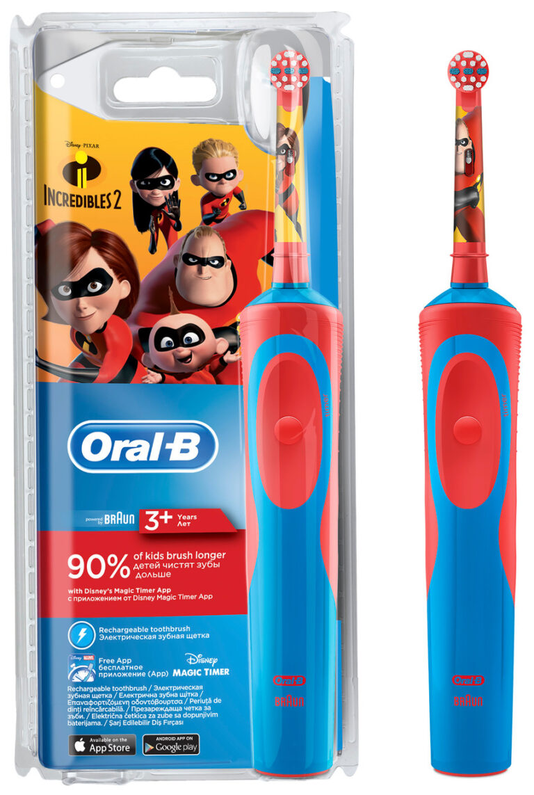 Электрическая зубная щетка детская Braun Oral-B Stages Power D12.513K Суперсімейка