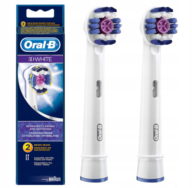 Сменные насадки для электрической зубной щетки Oral-B EB18 3D White  2 шт