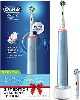Электрическая зубная щетка Braun Oral-B Pro 3 3770 Cross Action + 3 насадки