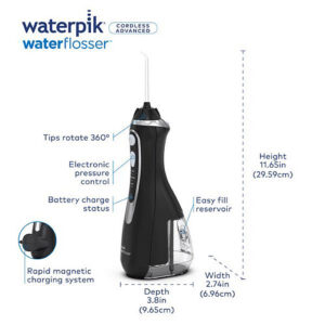 Ирригатор Портативный Waterpik Cordless Advanced Water Flosser Black WP-562 — изображение 4