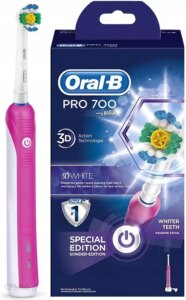 Электрическая зубная щетка Braun Oral-B Pro 700 3D White/Pink