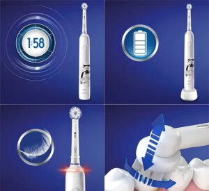 Електрична зубна щітка дитяча Braun Oral-B D505 PRO 3 3000 Kids Junior 6+ Star Wars з двома насадками - Зображення 4