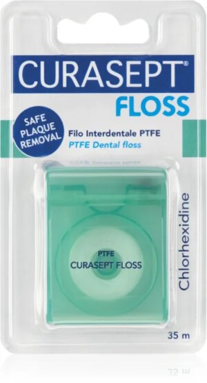 Зубна нитка Curasept Floss з матеріалу PTFE з хлоргексидином
