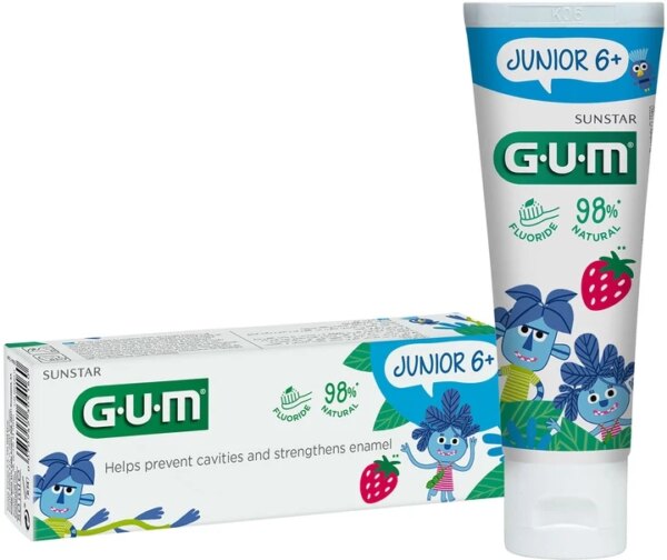 Зубная паста-гель дитяча GUM Junior клубника від 6 років 50 мл