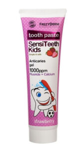 Дитяча зубна паста FrezyDerm з фтором 1000ppm  Sensiteeth Kids