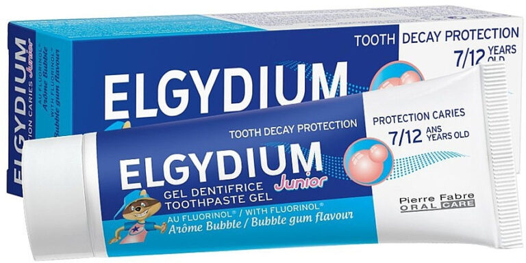 Зубная паста для детей ELGYDIUM Junior со вкусом жевательной резинки 7-12 лет