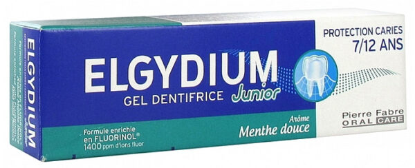 Зубная паста для детей  ELGYDIUM Junior с легким вкусом мяты 7-12 лет