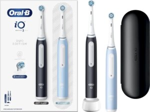 Набор электрических зубных щеток Braun Oral-B iO 3 Duo Black+Blue з футляром