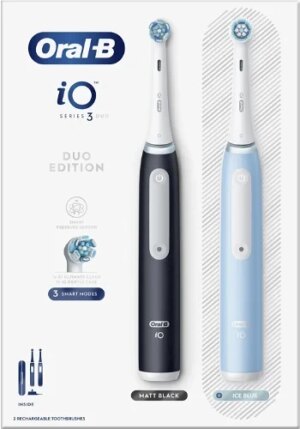 Набір електричних зубних щіток Braun Oral-B iO 3 Duo Black+Blue з футляром - Зображення 6