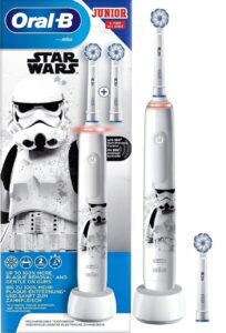 Електрична зубна щітка дитяча Braun Oral-B D505 PRO 3 3000 Kids Junior 6+ Star Wars з двома насадками