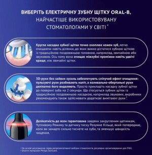 Електрична зубна щітка Braun Oral-B D505 PRO 3 3500 Cross Action Black - Зображення 4
