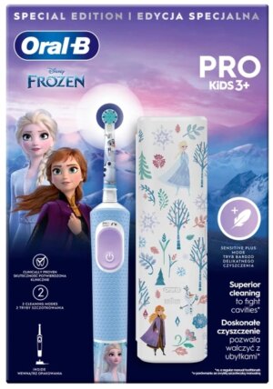 Електрична зубна щітка дитяча Braun Oral-B D103 Pro Kids Frozen з дорожнім футляром - Зображення 2