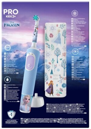 Електрична зубна щітка дитяча Braun Oral-B D103 Pro Kids Frozen з дорожнім футляром - Зображення 3