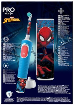 Електрична зубна щітка дитяча Braun Oral-B D103 Pro Kids Spider-Man з дорожнім футляром - Зображення 2