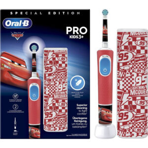 Електрична зубна щітка дитяча Braun Oral-B D103 Pro Kids Cars з дорожнім футляром