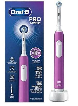 Электрическая зубная щетка Braun Oral-B D305 Pro Junior 6+ Sensi Ultrathin Purple
