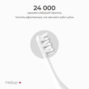Звукова зубна щітка MEDICA+ ProBrush 7.0 Compact Black Срібний - Зображення 4