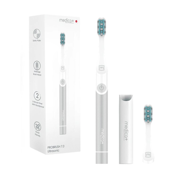 Звуковая зубная щетка MEDICA+ ProBrush 7.0 Compact Black Срібний