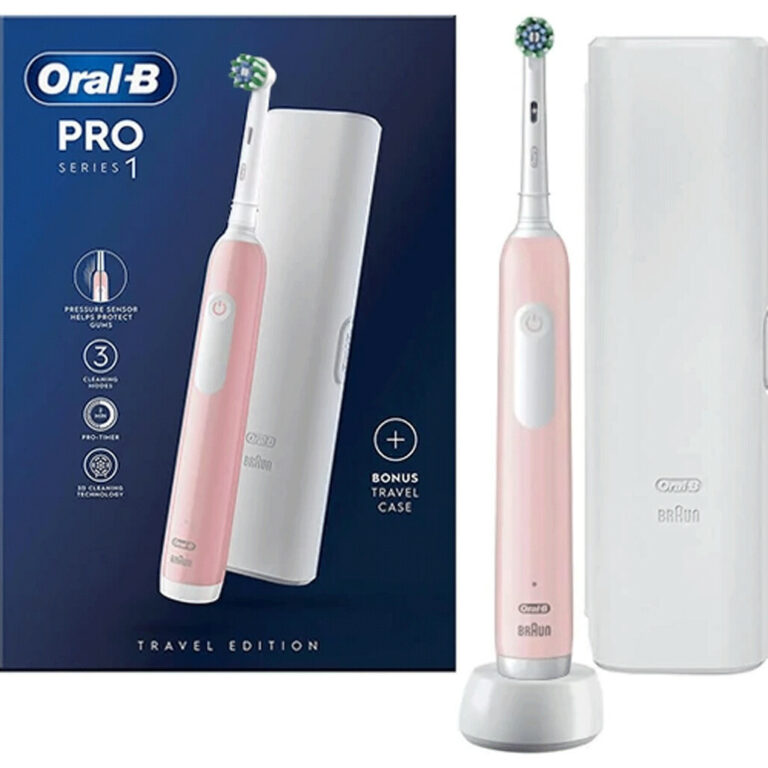 Электрическая зубная щетка Braun Oral-B Pro Series 1 Pink с дорожным футляром
