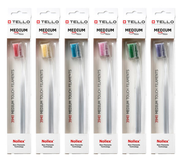 Зубная щетка Tello 3940 medium средней мягкости blister