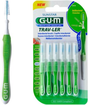 Комплект межзубных щеток GUM Trav-Ler 1.1 mm 4 шт для чувствительных десен
