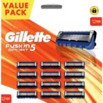 Змінні картриджі для гоління (лезвія касети) чоловічі Gillette Fusion5 SPORT (12 шт)