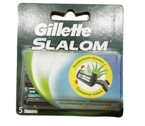 Сменные картриджи Gillette Slalom 5 шт. с кнопкой — изображение 2