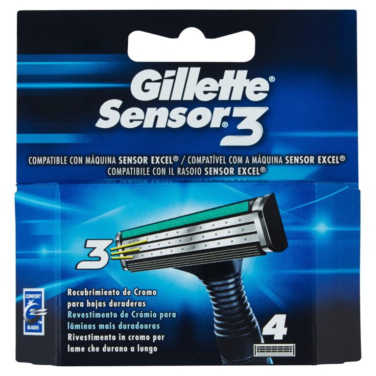 Сменные картриджи Gillette Sensor 3 Excel 4шт.
