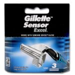 Сменные картриджи Gillette Sensor Excel 3шт в упаковке