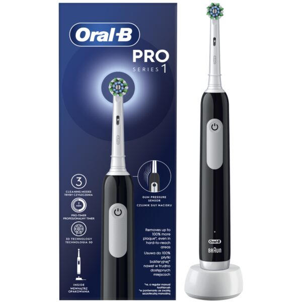 Электрическая зубная щетка Braun Oral-B Pro Series 1 Blue Чорний