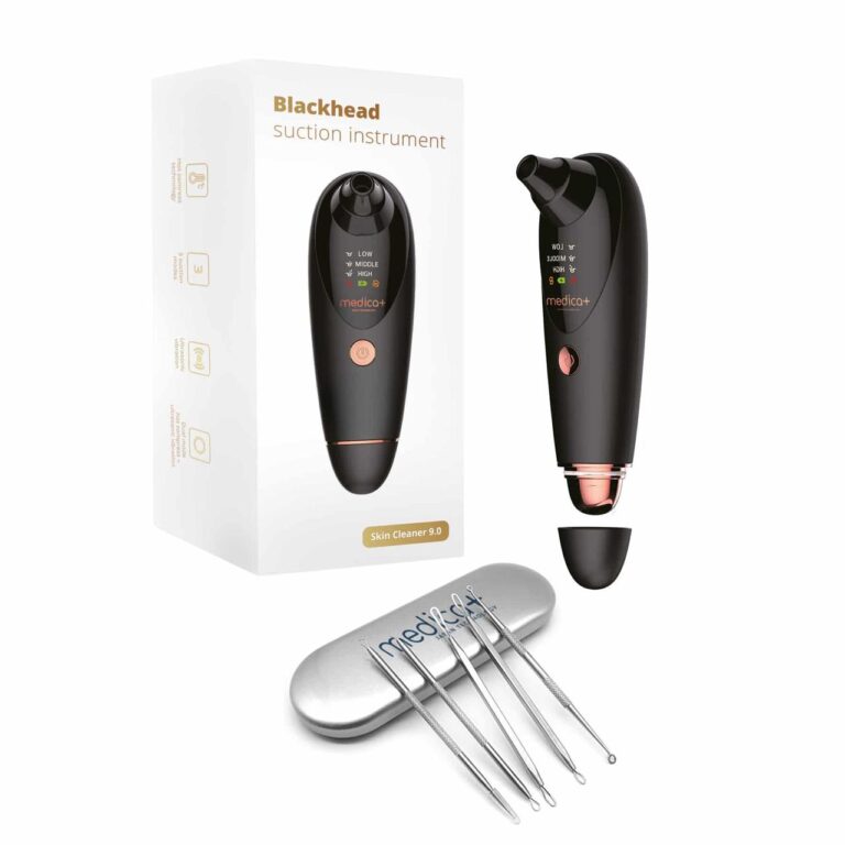Набор:Вакуумный очиститель кожи и пор Medica+ SkinCleaner 9.0 black + Инструменты для чистки лица (EasyClean)