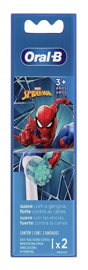 Сменные насадки для детской зубной щетки Oral-B Stages Power Marvel Spider-Man 2 шт — изображение 2