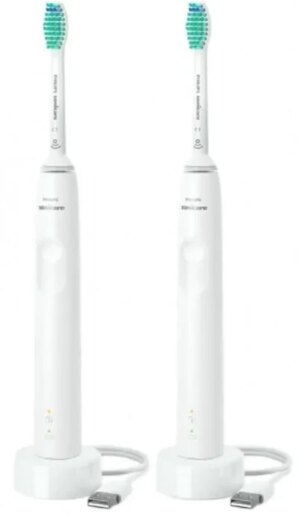Набор ультразвуковых зубных щеток Philips Sonicare  3100  White + White  HX3675/13