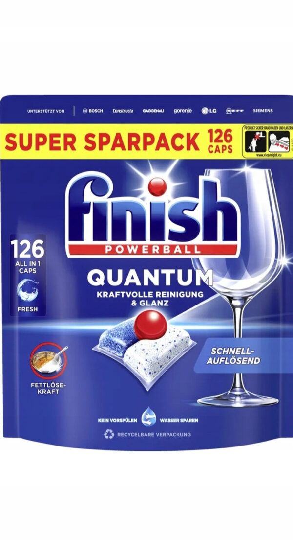 Таблетки для посудомоечных машин Finish QUANTUM 58 шт 126