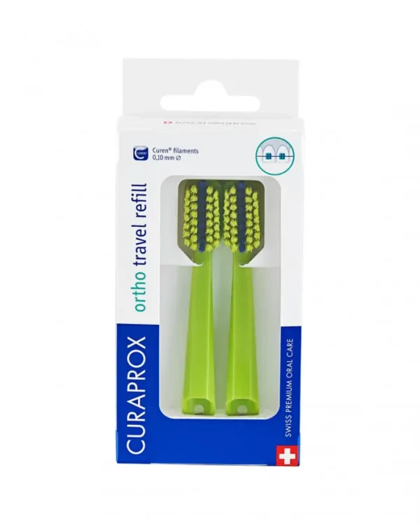 Змінні насадки Curaprox CS 5460 ortho Travel mix 2 шт (зелений)