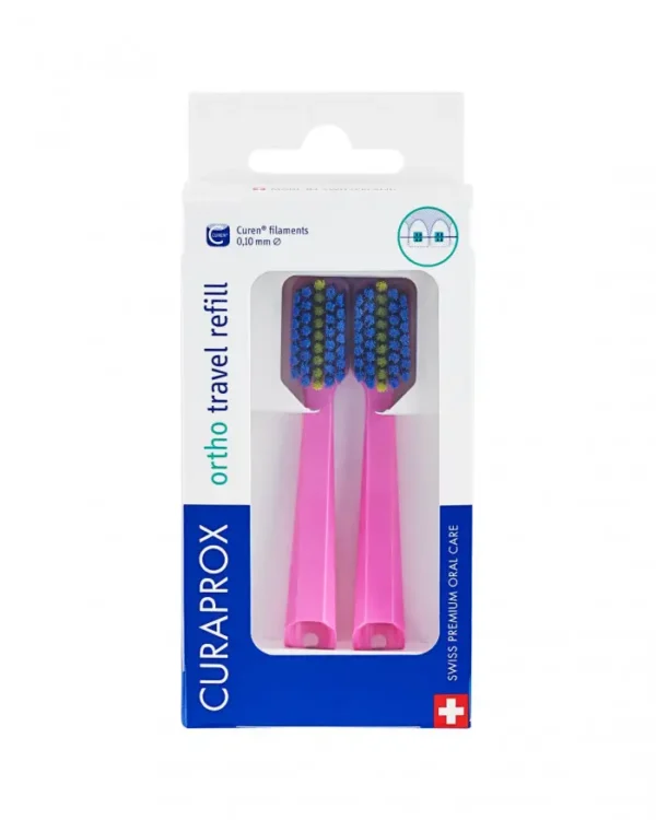 Змінні насадки Curaprox CS 5460 ortho Travel mix 2 шт (рожевий)