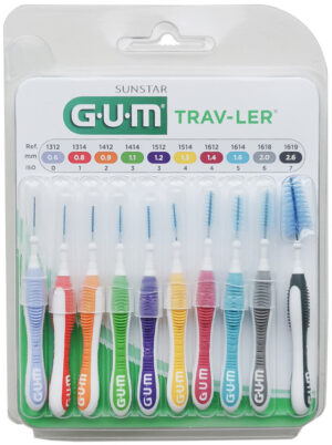 Міжзубні щітки GUM Trav-Ler асорті 10шт для ефективної гігієни порожнини рота