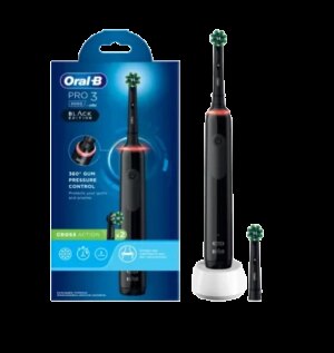 Електрична зубна щітка Braun Oral-B PRO3 3000 black з двома насадками D505.513.3 Cross Action