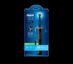 Електрична зубна щітка Braun Oral-B PRO3 3000 black з двома насадками D505.513.3 Cross Action - Зображення 2