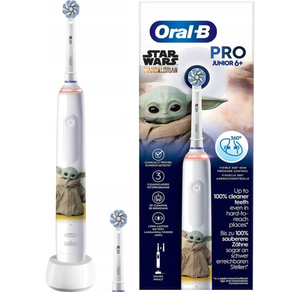 Електрична зубна щітка Braun Oral-B Pro 3 Junior Star Wars з двома змінними насадками