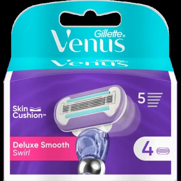 Сменные Кассеты для Бритья Gillette Venus5 Swirl Deluxe Smooth 4шт