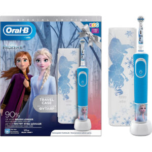 Електрична зубна щітка дитяча Braun Oral-B  D100 Vitality Frozen 2 з дорожнім футляром