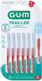 Межзубные щетки GUM Trav-Ler 0.8 мм 6шт для профилактики кариеса и заботы о зубах
