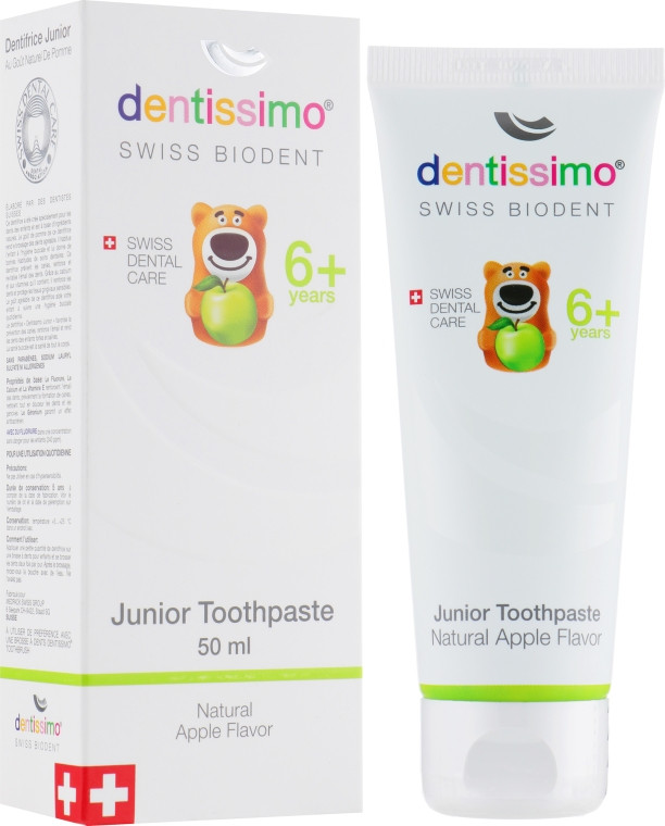 Дитяча зубна паста-гель Dentissimo Junior 6+ зі смаком Яблука