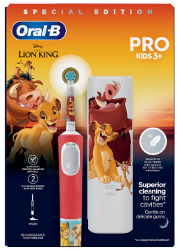 Електрична зубна щітка дитяча Braun Oral-B D103 Pro Kids King Lion З футляром