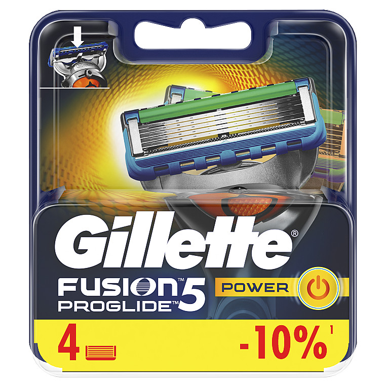 Сменные кассеты для бритвы Gillette Fusion 5 Proglide Power Cartridges 4 шт