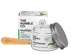 Зубна паста натуральна The Humble Co з фтором (смак м'ята) в склянній упаковці