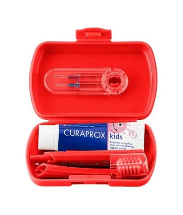 Дитячий дорожній набір CURAPROX Kids Travel Set червоний
