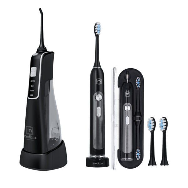 Набір Портативний іригатор MEDICA+ Prowater Clean 7.0 + Ультразвукова зубна щітка MEDICA+ PROBRUSH 9.0 black (Japan)